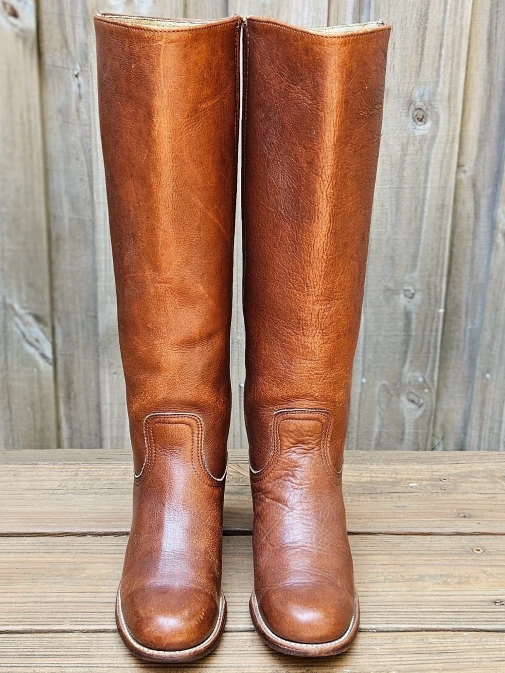 VINTAGE FRYE 15” TALL CAMPUS BOOTS SZ 7 - Picture 6 of 16